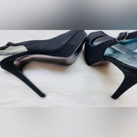 Adrianna Papell Elegant Black Lace Heels Size 8 M - Picture 5 of 6